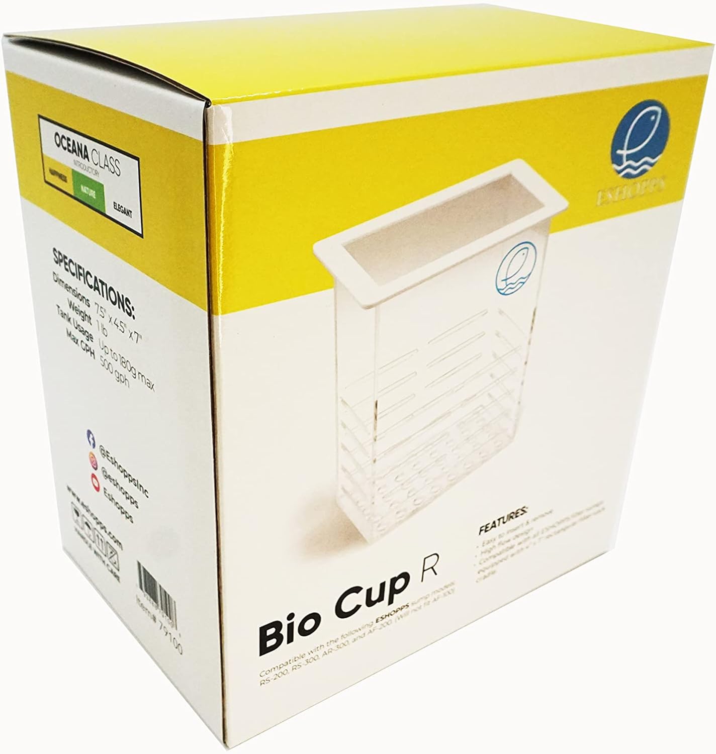 ESHOPPS MANUFACTURER OF AQUARIUM FILTRATIONS BIO Cup R  Filtro Rectangular Media Cup  Cesta de filtros