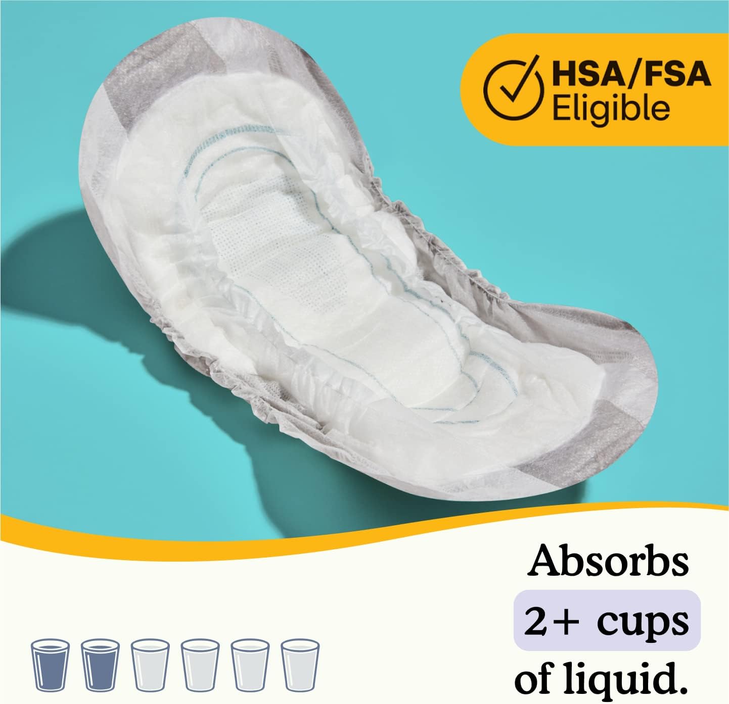 Because Protectores prémium para hombres  Paquete de 20 protectores de protección de vejiga discretos envueltos individualmente