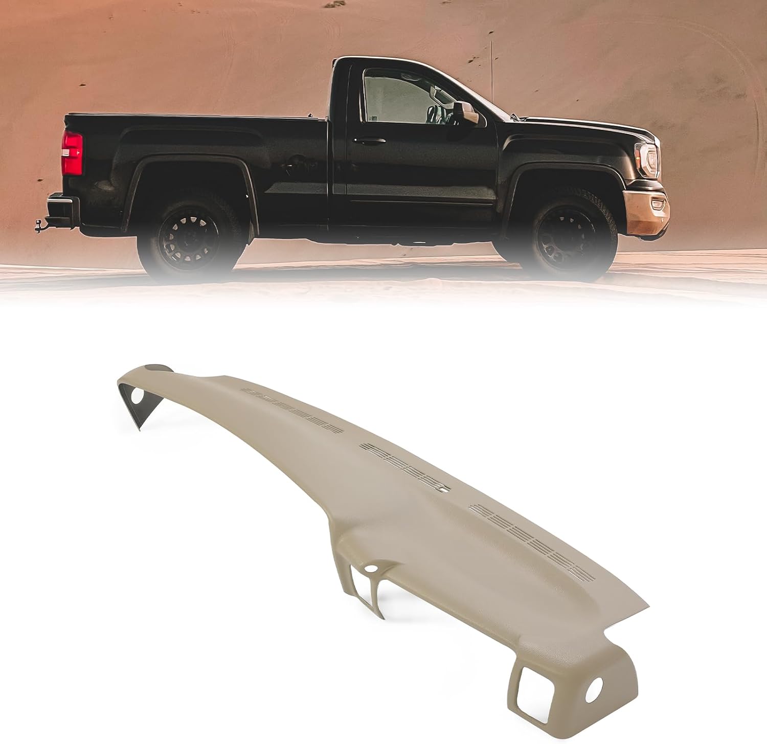 HECASA Cubierta de tablero compatible con camionetas GM 1999-2006 Tahoe Yukon Avalanche Suburban ABS pintado de plástico marrón claro claro cubierta