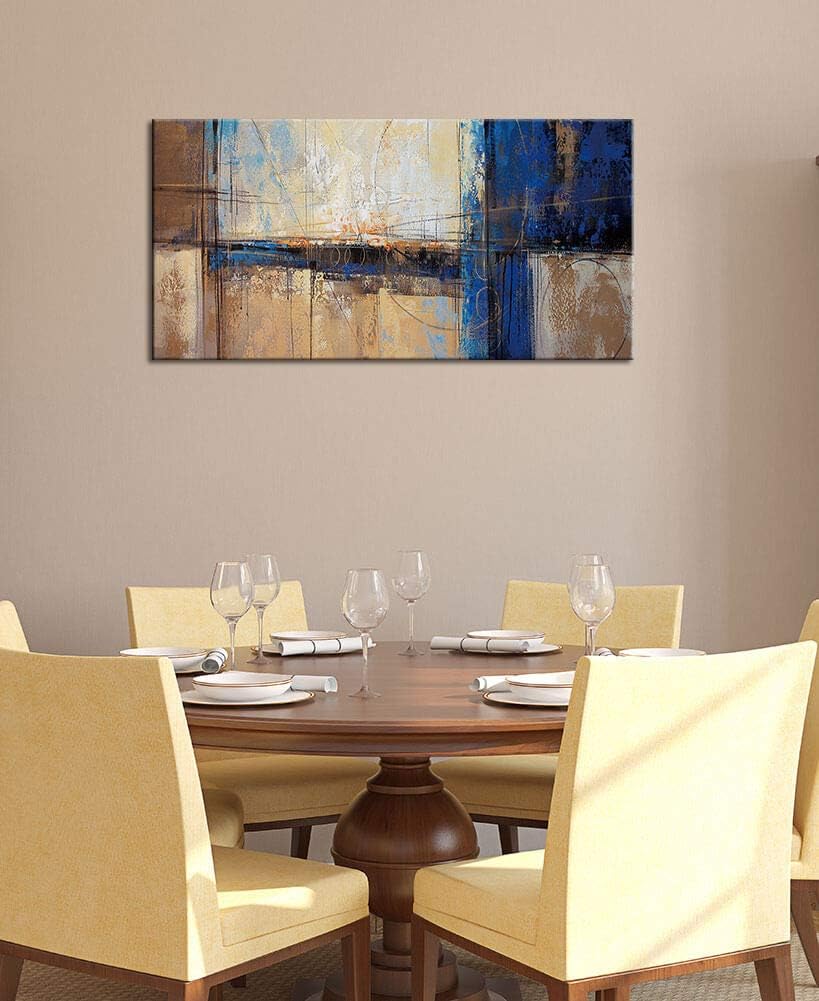 Pogusmavi Lienzo abstracto de pared para sala de estar, decoración grande, decoración moderna de pared, obra de arte para el hogar, dormitorio,