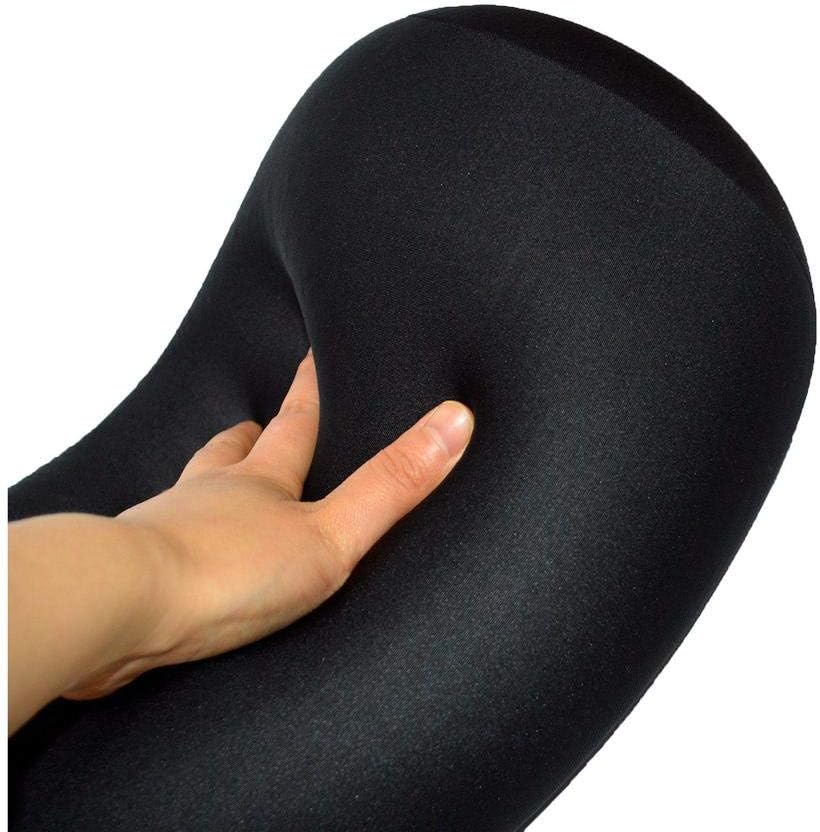 Bookishbunny Almohada cilíndrica de microperlas 13 “x 7” (negro blanco)
