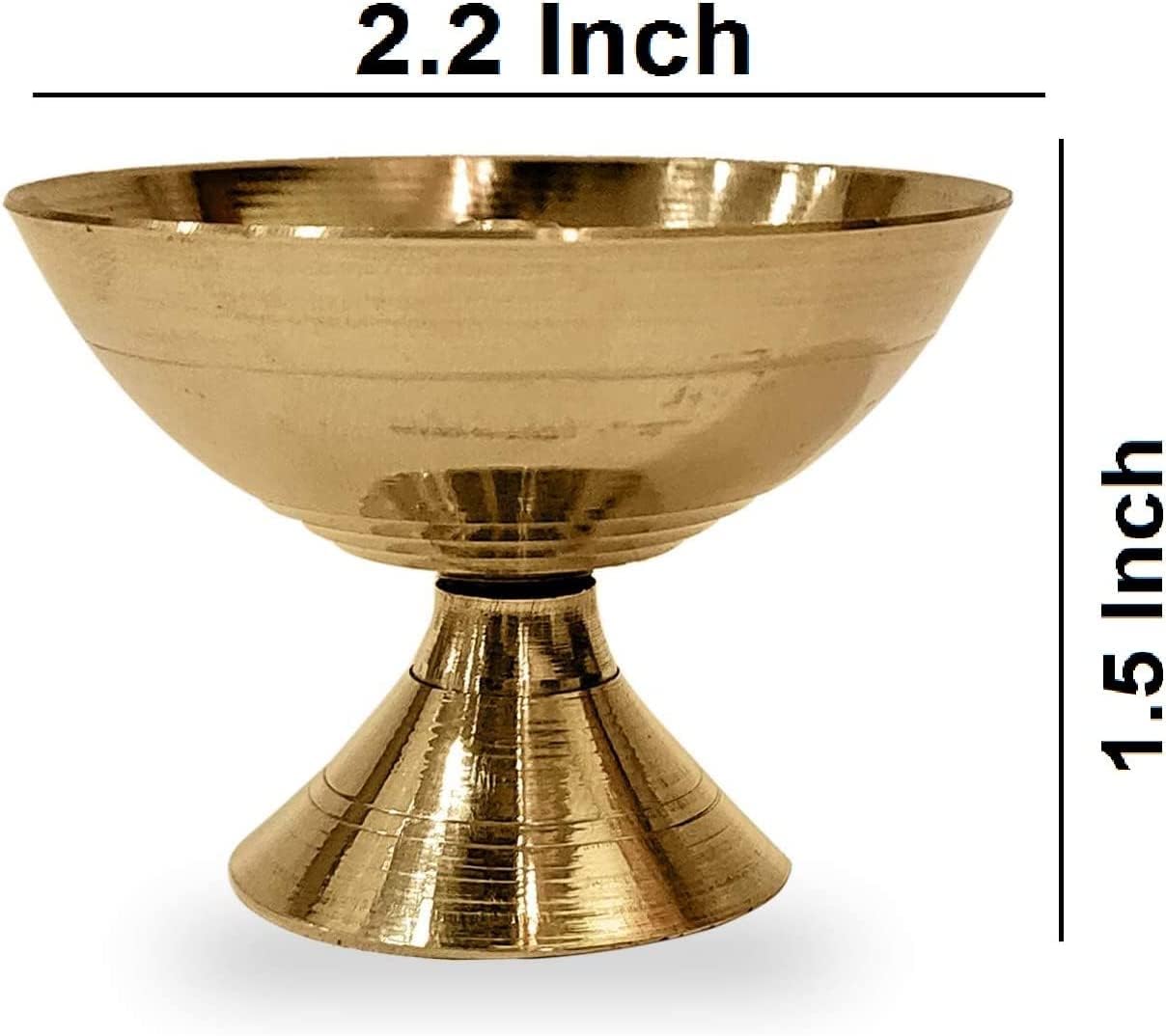SATVIK 1 pieza de latón hecho a mano Pyali Diya lámpara de aceite ornamental Deepak Payali Deepam Kutthu Vilakku India inauguración de la casa regalo