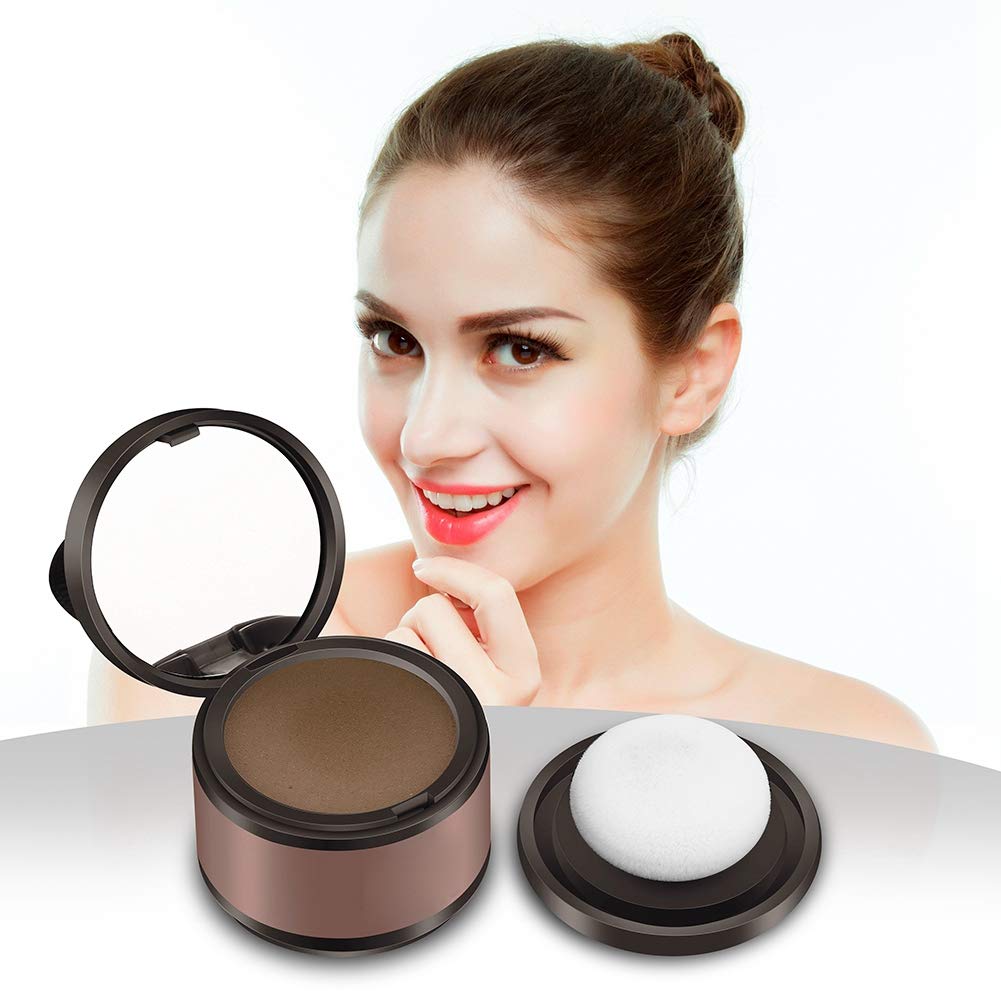 Salmue Fibras capilares para cabello fino, polvo voluminizador de cabello de café, polvo matificante, cobertura de raíces, cobertura de la línea del