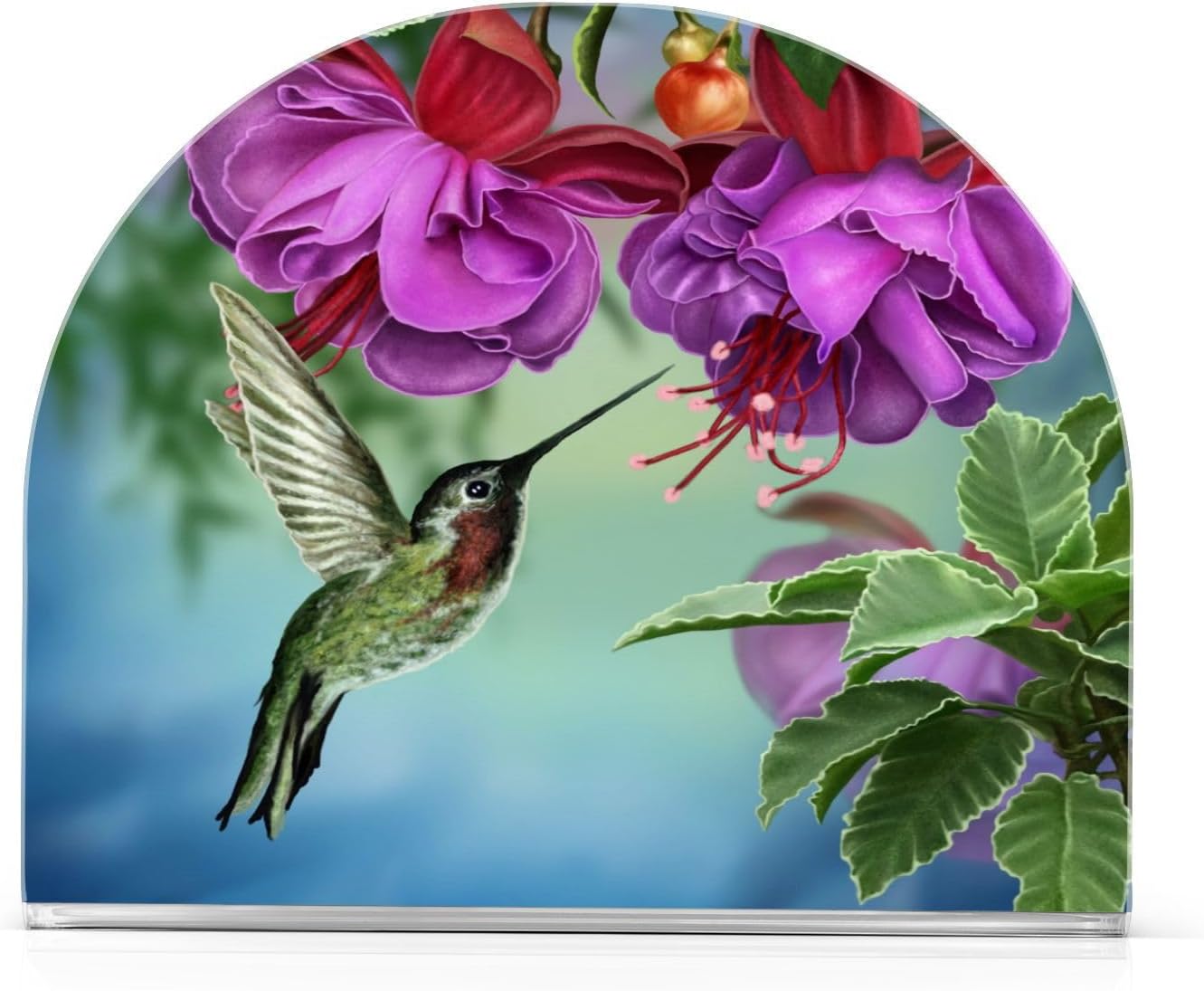 Servilleteros de acrílico transparente para mesas de colibríes, dispensador de servilletas de pie para cocina, mesa de comedor, dispensador de papel