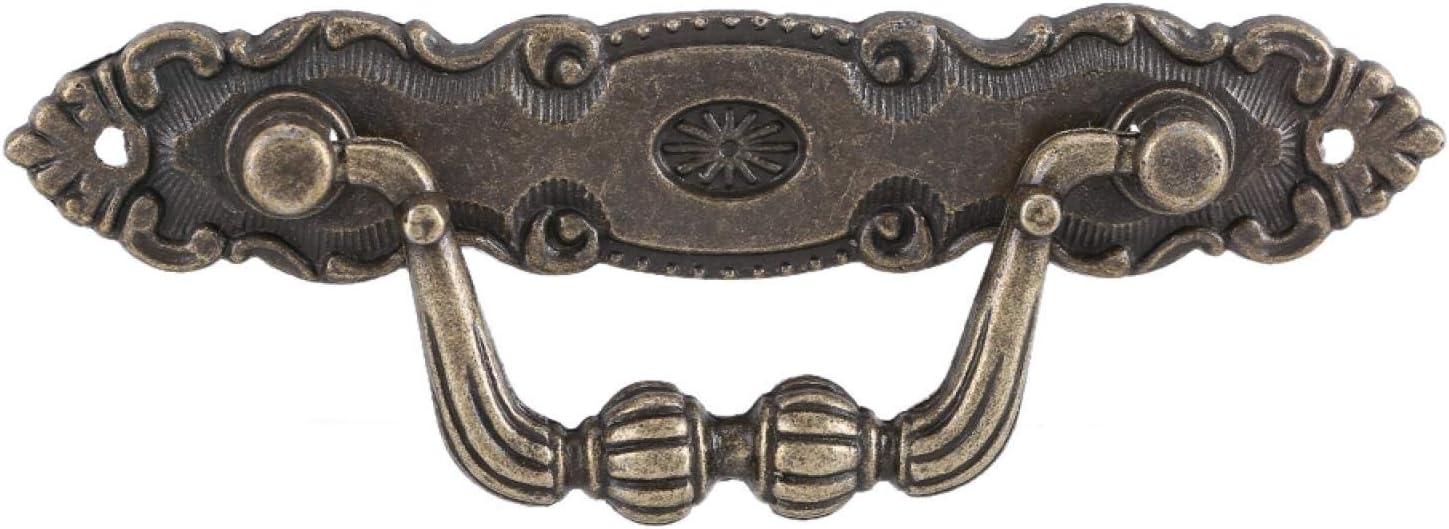 TOPINCN Paquete de 4 elegantes muebles de hierro con patrón de león para muebles, cajón, escritorio, manija de puerta, herrajes para decoración del