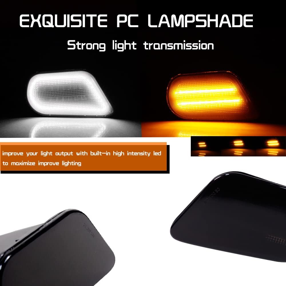 Compatible con 1998 1999 2000 2001 2002 Pontiac Firebird Trans Am parachoques delantero esquina señal de giro y luces de marcador laterales 2 en 1