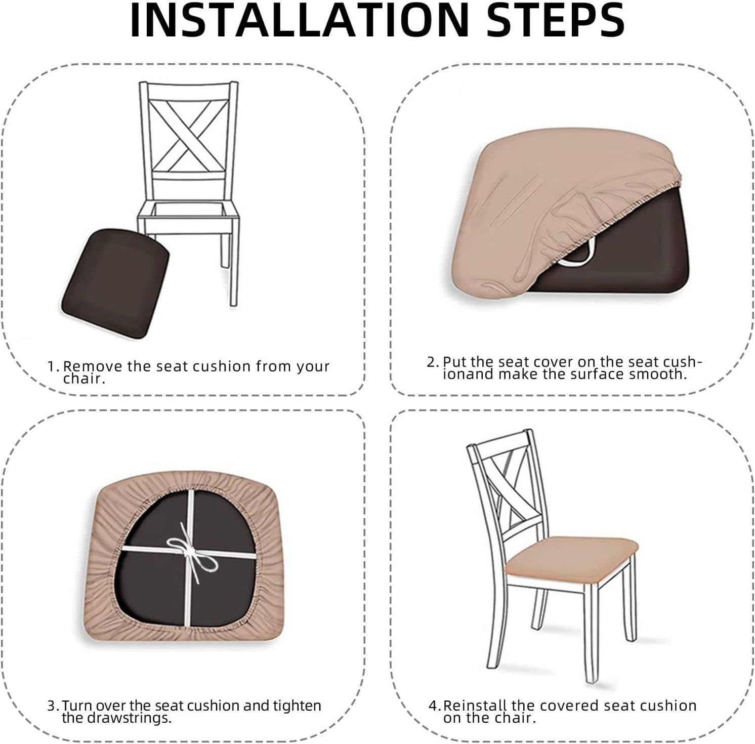 SHIRMDIY Juego de 2 fundas de asiento extraíbles para silla de comedor, calabazas de otoño, elásticas, para bodas, fiestas, fundas de cojín,