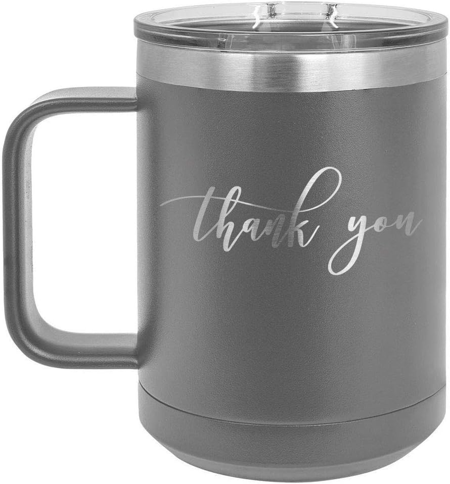 ONLYGIFTS.COM – Taza de café con tapa deslizante (13.0fl oz), diseño con texto en inglés, Gris