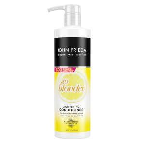 John Frieda Sheer Blonde Go Blonder – Acondicionador aclarador gradual para cabello rubio, con cítricos y manzanilla, con nuestra tecnología John Frieda Sheer Blonde Go Blonder – Acondicionador aclarador gradual para cabello rubio, con cítricos y manzanilla, con nuestra tecnología