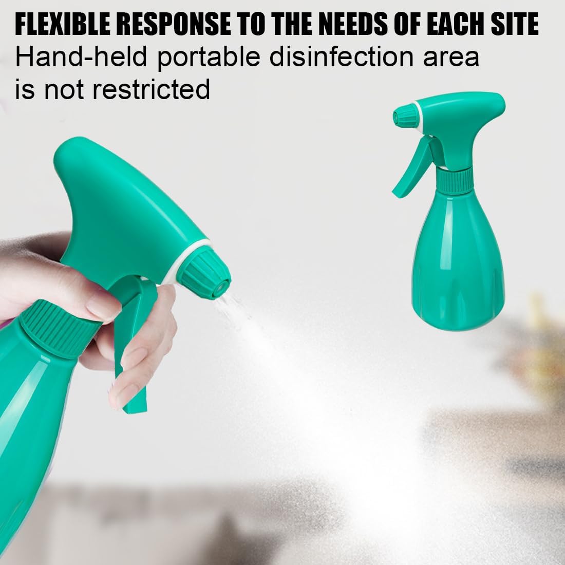 Botellas de spray para el cabello, botella de spray vacía recargable de 12 onzas, pulverizador de niebla fina, botella de chorro para limpieza,