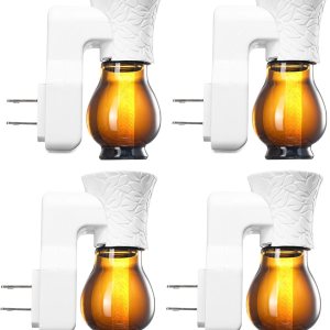 4 paquetes de enchufes en blanco para ambientador de bricolaje, difusor de aromaterapia enchufable vacío libre para rellenar con aceites esenciales 4 paquetes de enchufes en blanco para ambientador de bricolaje, difusor de aromaterapia enchufable vacío libre para rellenar con aceites esenciales