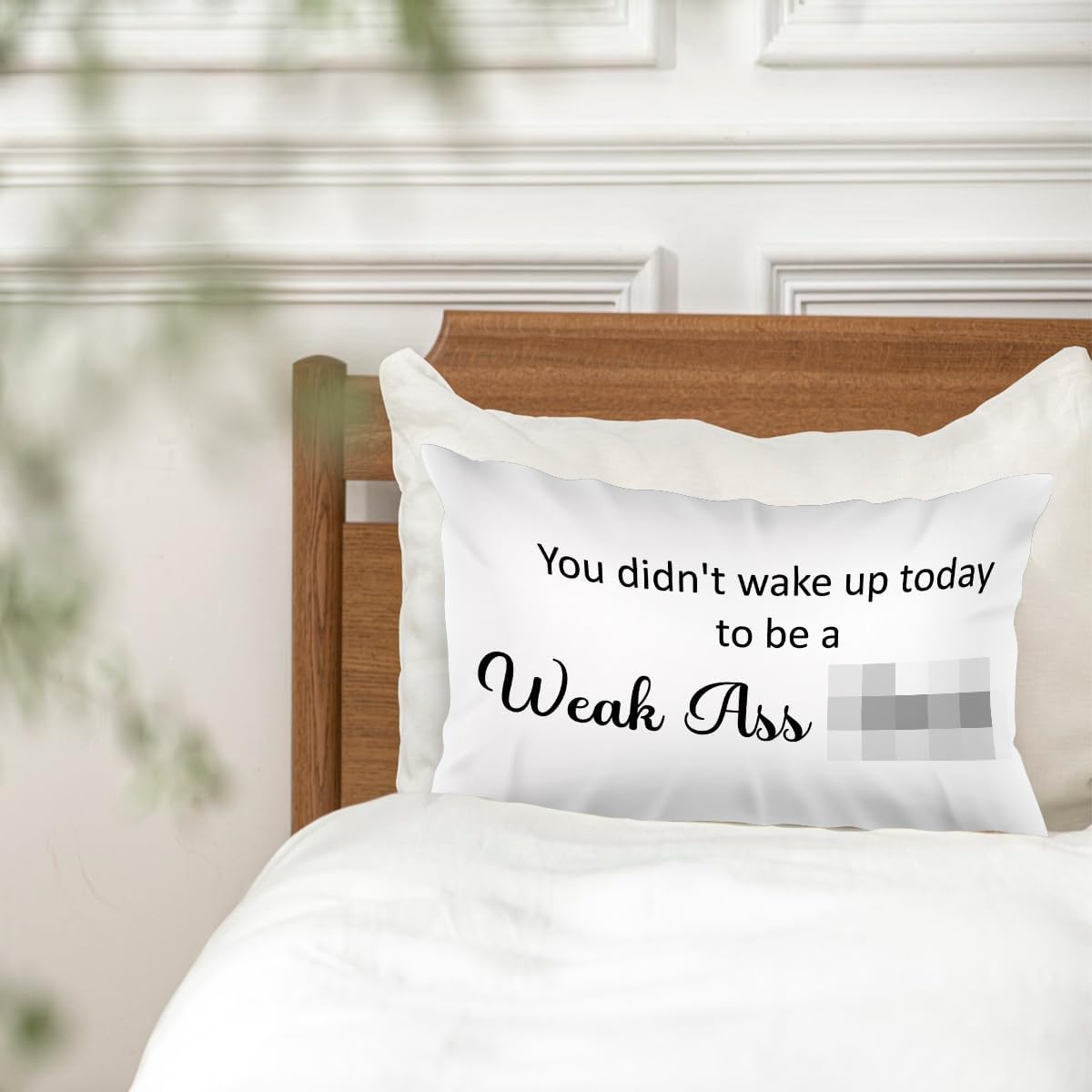 Fundas de almohada decorativas con texto en inglés “You Didn’t Wake Up Today to Be a Webil”, fundas de almohada decorativas de 12 x 20 pulgadas para