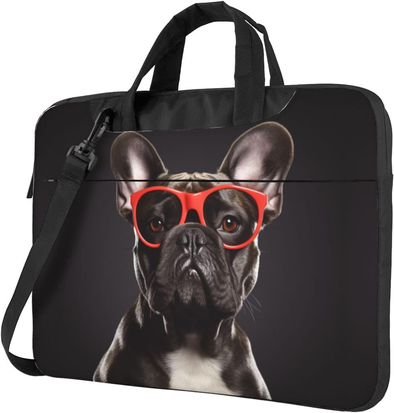 Bulldog Francés Bolsa para computadora portátil Slim Bolsa de hombro portátil Funda para computadora portátil para mujer y hombre