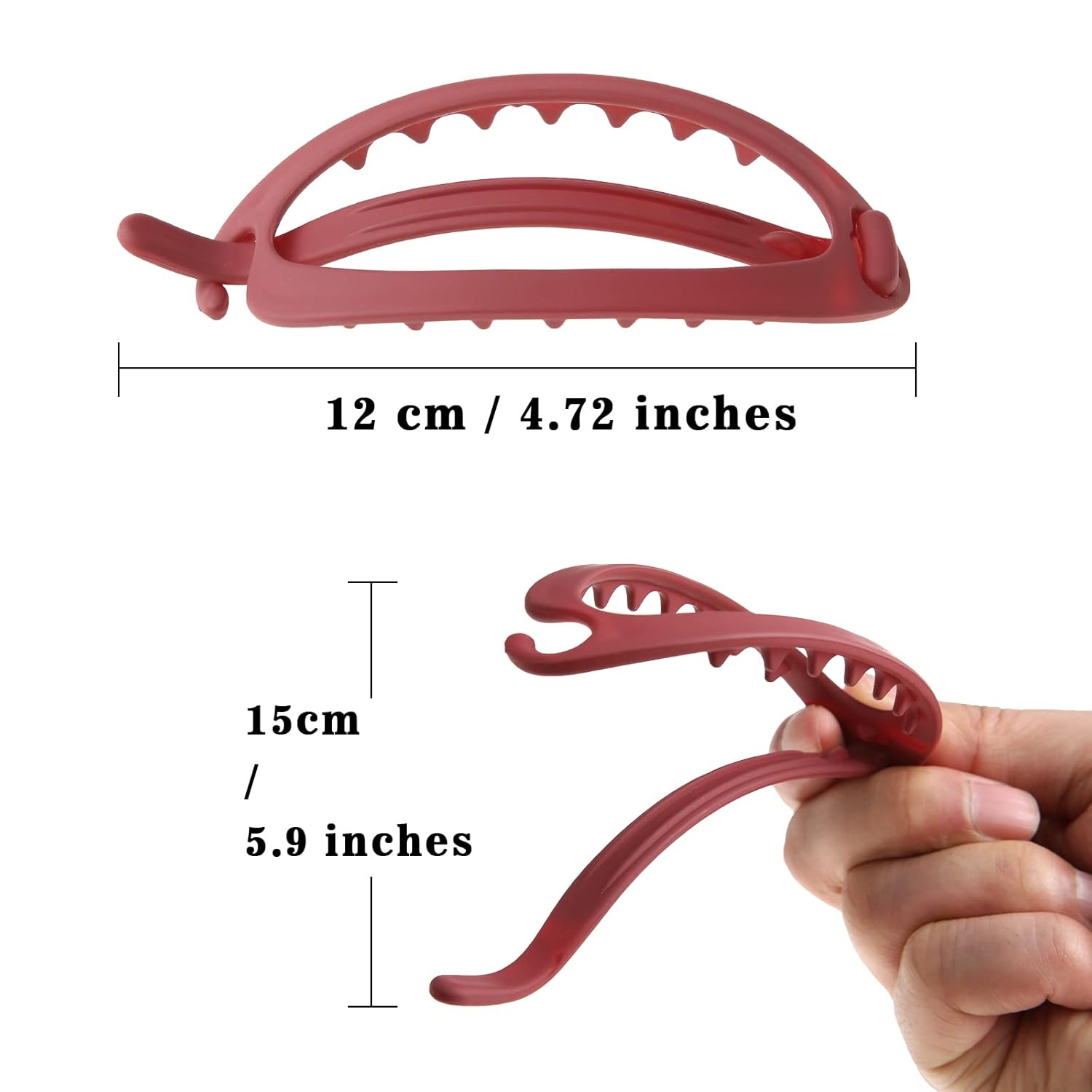 Pinzas para el cabello French Concord, 6 pinzas para el cabello planas deslizantes laterales para volumen, agarre fuerte, agarre antideslizante,