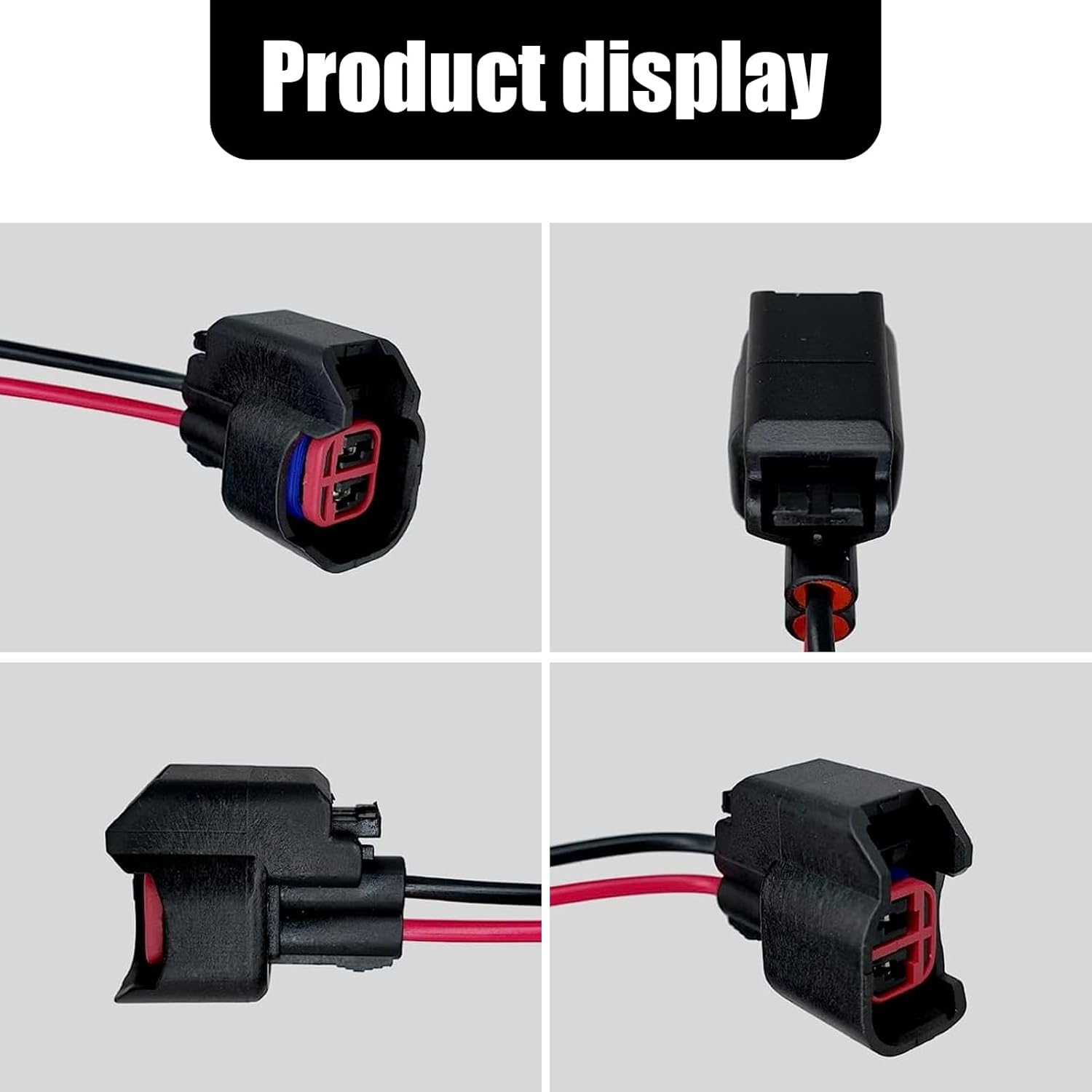 Ajxn 1 conector de inyector de combustible EV6 EV14 con cable, adaptador de boquilla de conexión de combustible de baja frecuencia, coleta de