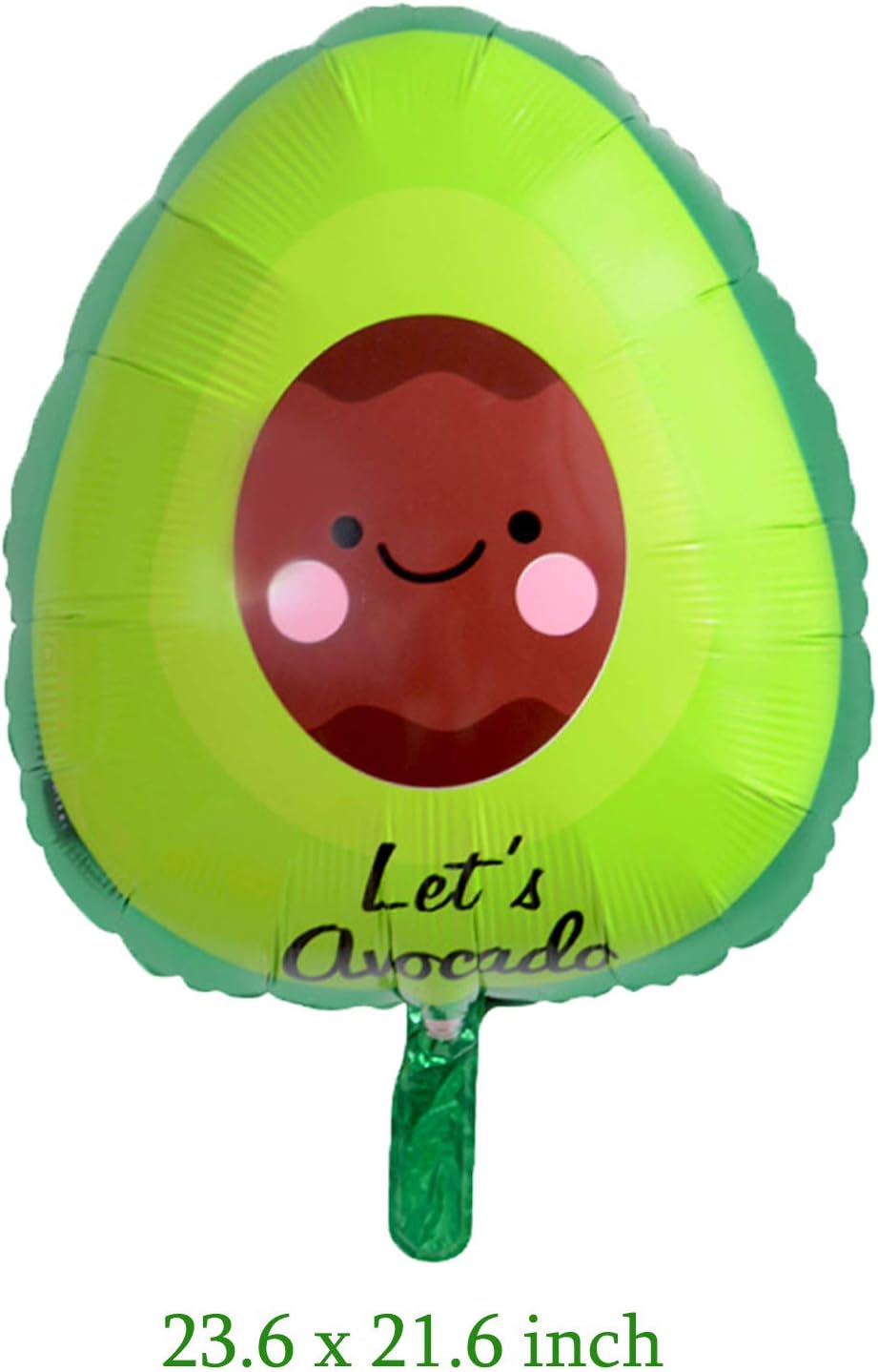 10 globos de aguacate, globos de papel de aluminio de frutas, globos hawaianos de fiesta Luau para cumpleaños, baby shower, boda, verano, aguacate,