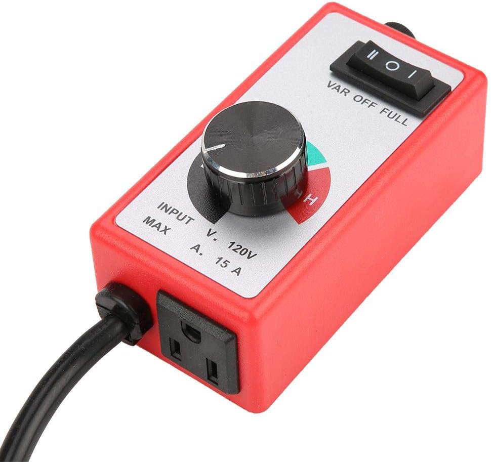 Enrutador del gobernador de 120v, ajustador de velocidad de ventilador de ventilación variable rojo, reóstato del motor del controlador de velocidad