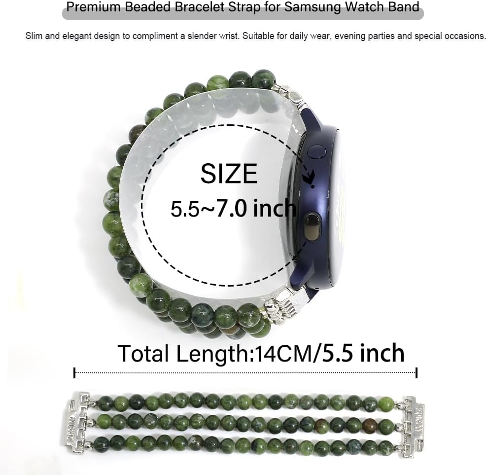 LuReen Correa de pulsera compatible con Samsung Galaxy Watch 4Galaxy Watch 6Galaxy Watch 5 Band 1.575 in 1.732 in, Galaxy Watch 5 ProWatch 4 6