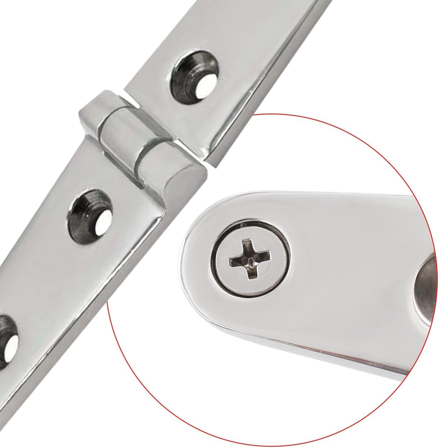 SHENGHUISS Bisagra de fundición para escotilla de barco, bisagras de puerta de acero inoxidable 316 para barco, yate con tornillos de 6 x 1 pulgada,