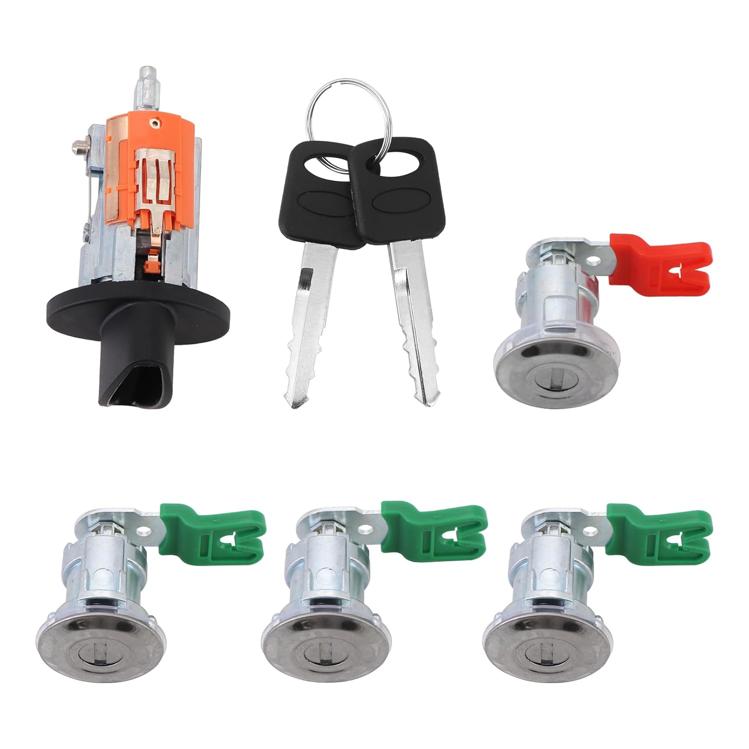 Cilindro de bloqueo de puerta con llave para Ford Econoline E150, Van E250, Van E350, Van E350, Van 1997-2018, reemplazo LC6177 + 703369 X4 + 597638