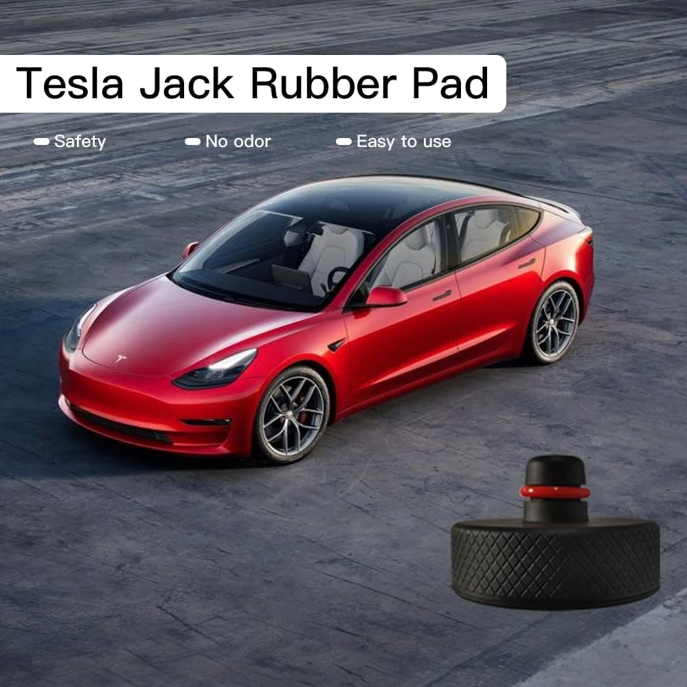 Paquete de 4 almohadillas de elevación compatibles con accesorios Tesla Model 3SXY, adaptador de almohadilla de goma sin olor