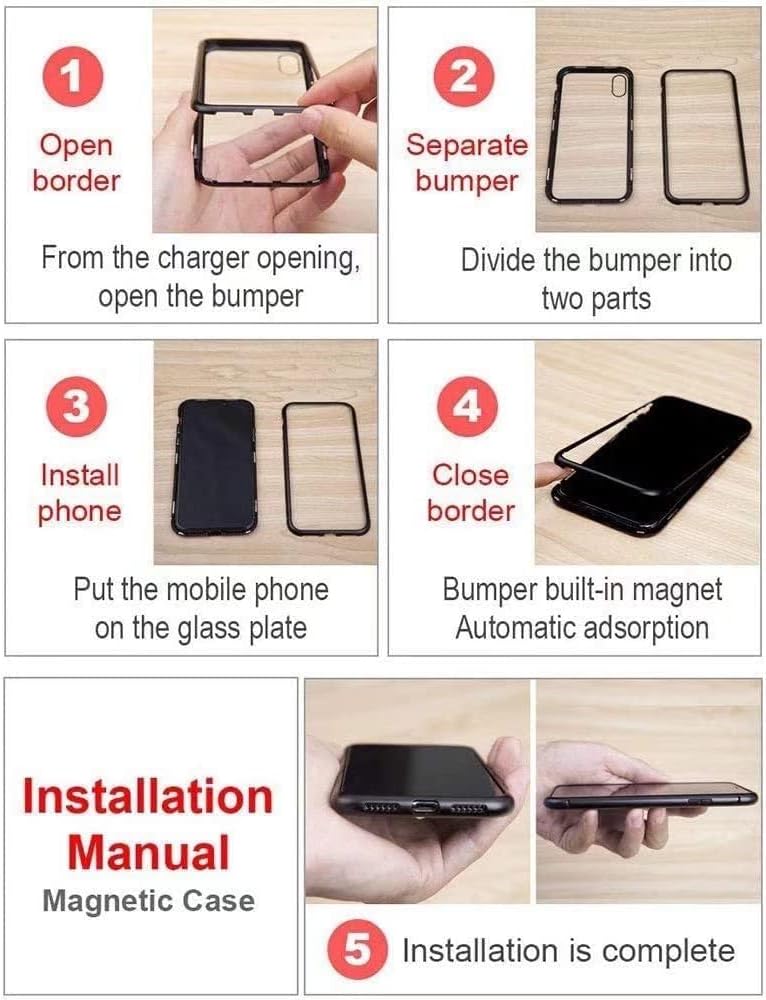 Funda magnética para Samsung Galaxy Note 10 Plus, protección completa de 360, parachoques de metal con parte delantera y trasera, cubierta