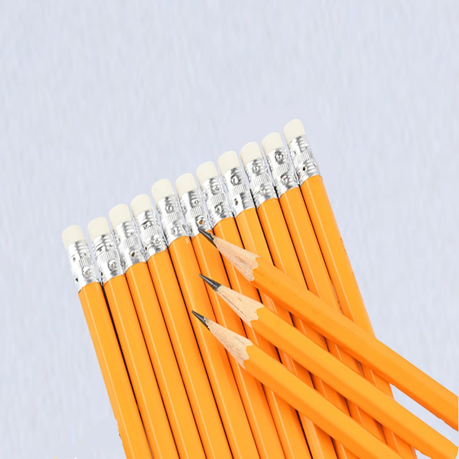 HB Pencils – Juego de 10 lápices de madera sin afilar #2 para niños, profesores, suministros escolares y de oficina