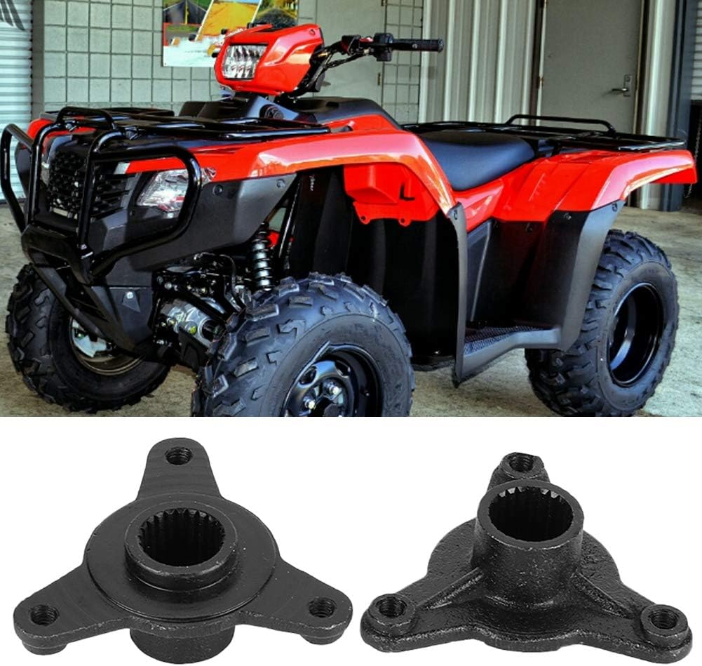 Qiilu 1 par de bujes de eje de rueda trasera, 3.071 in 23T Spline 3 pernos de rueda trasera Hub para 110cc ATV507 ATV516F ATV517F ATV Go Kart
