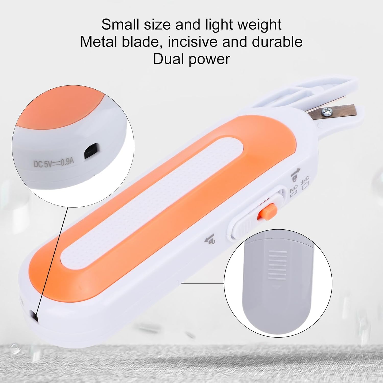 Tijeras eléctricas inalámbricas Mini Blis Cuchillas Fuente de alimentación Fuente de alimentación Dual Soporta ABS de metal pequeño portátil