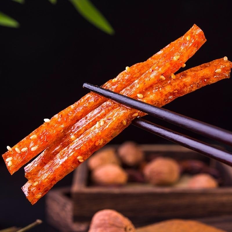 Spicy Strip – Pequeño gluten de Latiao, nostalgia de Latiao, sabor picante dulce, vegano, instantáneo clásico picante sabor picante chino (tiras de