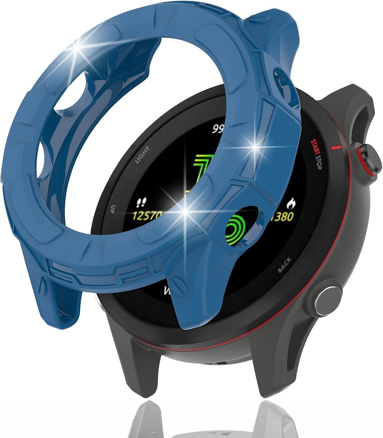 Miimall Compatible con Garmin Forerunner 255S Caso, resistente a los arañazos, TPU Militar Funda protectora para Garmin Forerunner 255S255S Music
