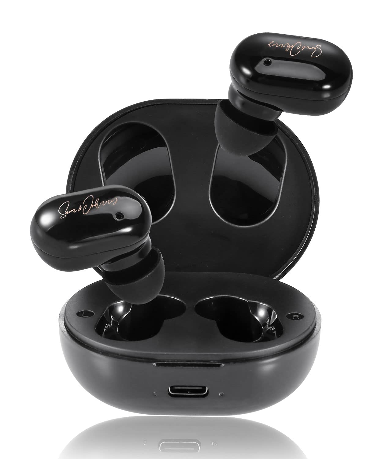 Sam&Johnny Rechargeable Hearing Aids for Seniors with Noise Cancelling, Bluetooth Hearing Aid Devices Digital in Ear, Mini Premium Comfort Design
