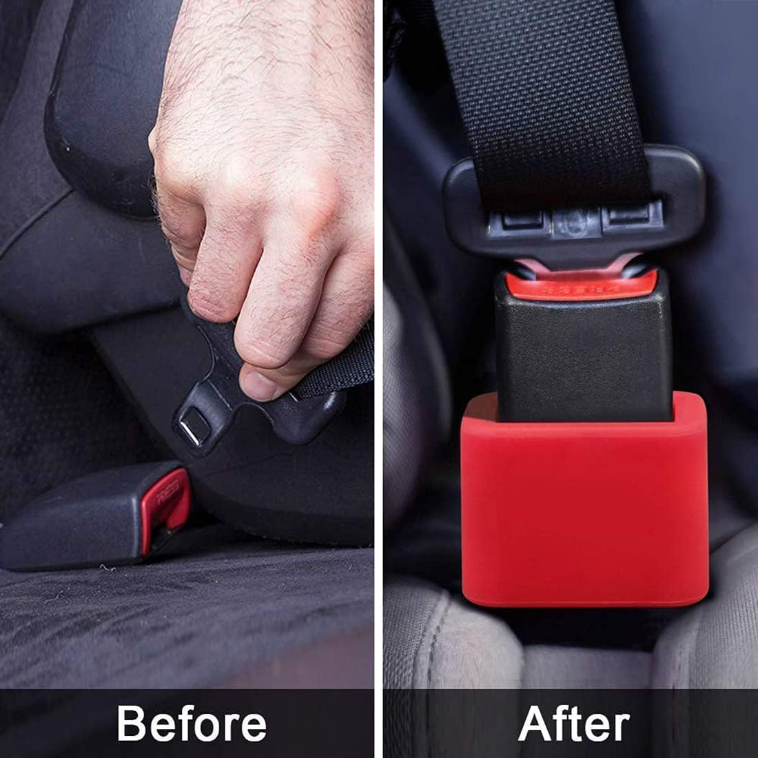 Soporte de hebilla para cinturón de seguridad de automóvil, hebilla de silicona flexible, hebilla de refuerzo que levanta el cinturón de seguridad
