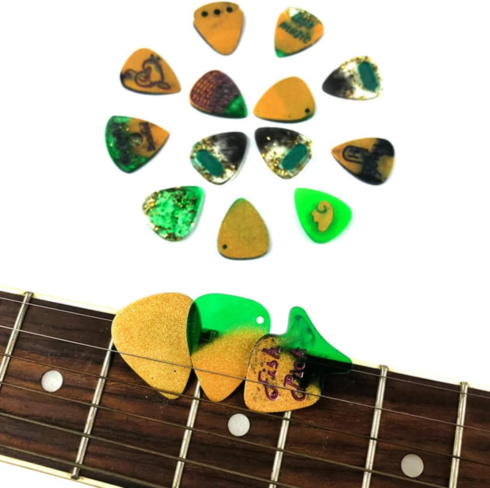 SUPVOX Moldes de resina para púas de guitarra, molde de cristal de silicona, moldes de resina epoxi, molde para llavero, molde para hacer jabón,