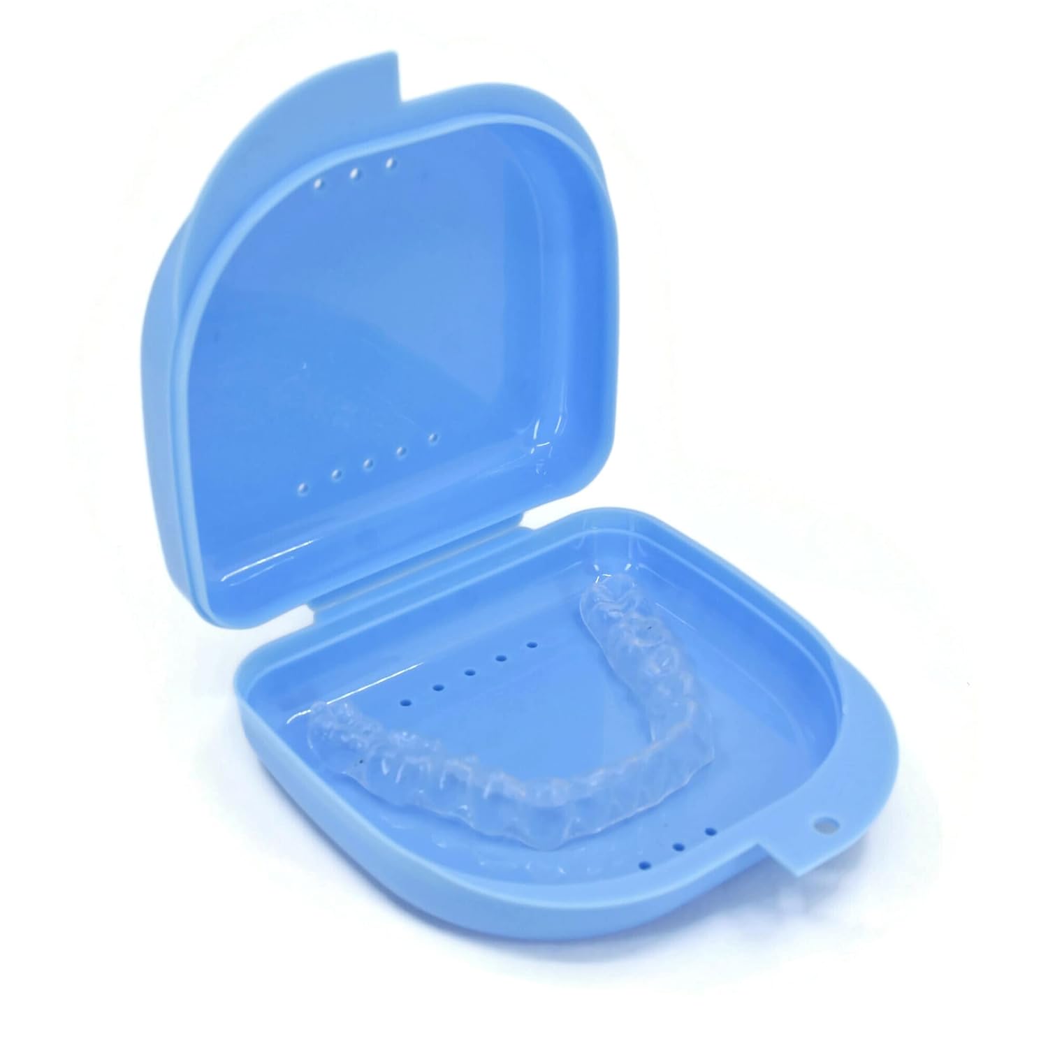 Estuche de retención con orificios de ventilación – Contenedor de ortodoncia para sujetar retenedores, alineador, protector nocturnoprotector bucal.