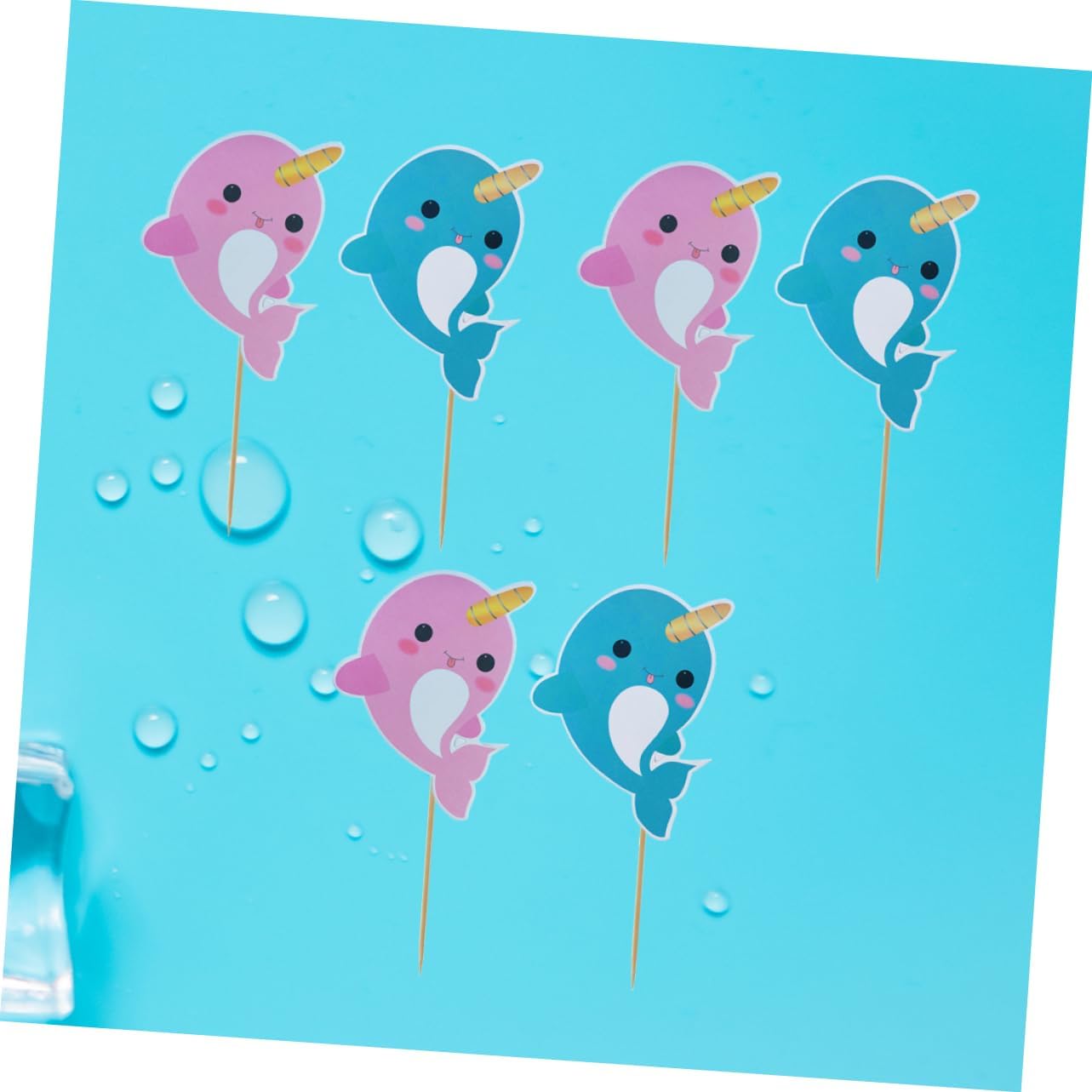 Alasum 18 Pcs Sea Cake Decoration Nautical Cupcake Picks Ocean Theme Birthday Party Decoration Beach Cupcake Topper Whale Decor Whale Cake