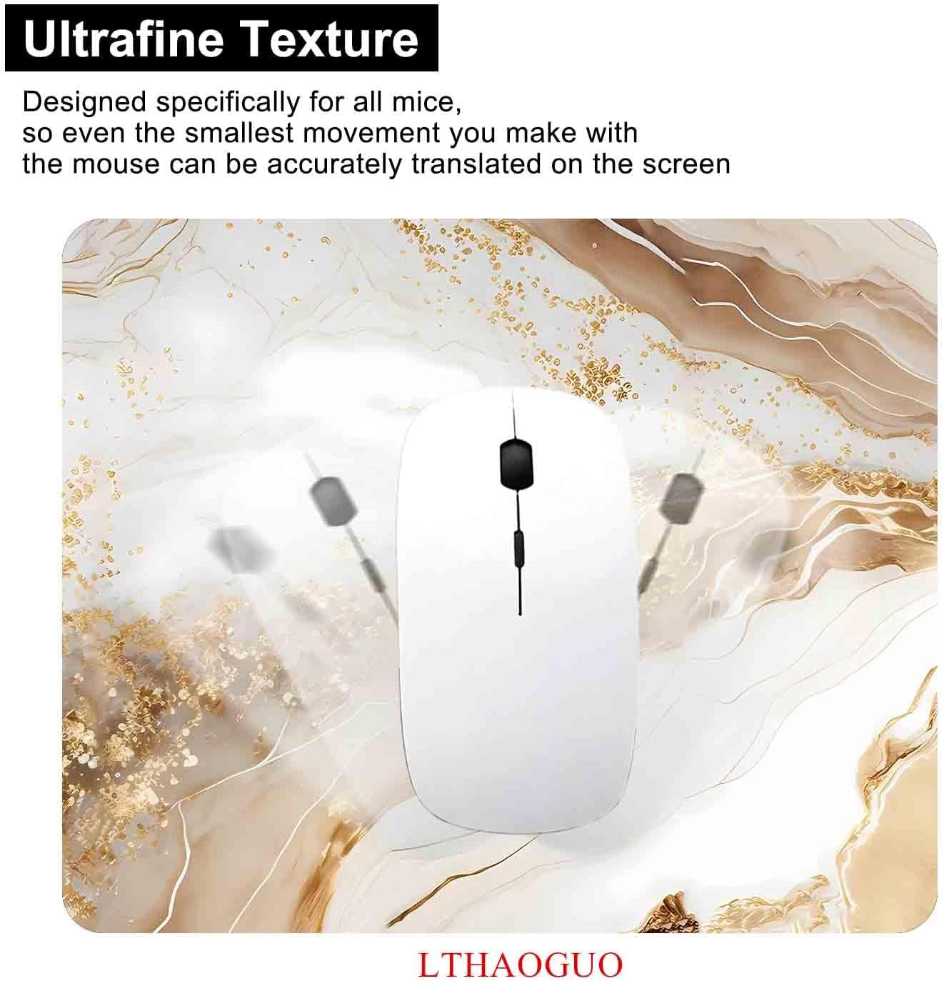 Alfombrilla de mouse de mármol, diseño de arte moderno abstracto, impermeable, antideslizante, de goma para laptop, oficina, computadora, accesorios