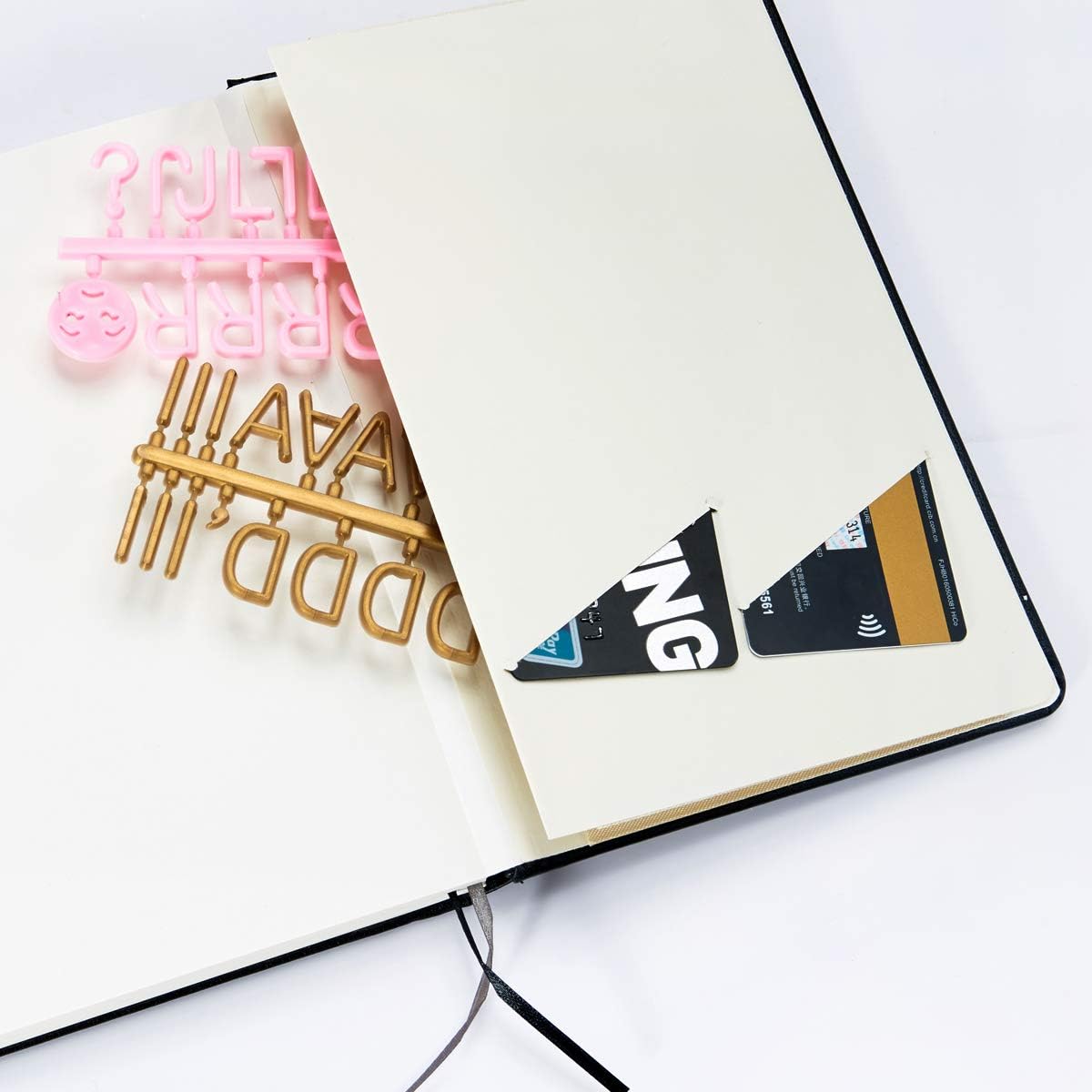 Cuaderno A5 de tapa dura, diarios universitarios con bolsillo, cuaderno de escritura de cuero sintético de papel grueso premium con lazo para
