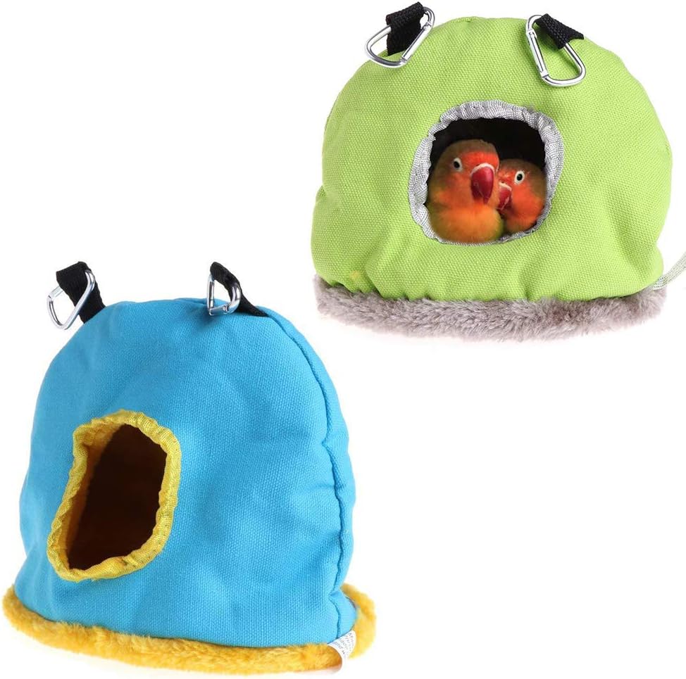 Pssopp Jaula para pájaros cálida de invierno, cueva para acurrucarse, para pájaros, hamaca colgante para pájaros, cama para periquitos, cacatúas,