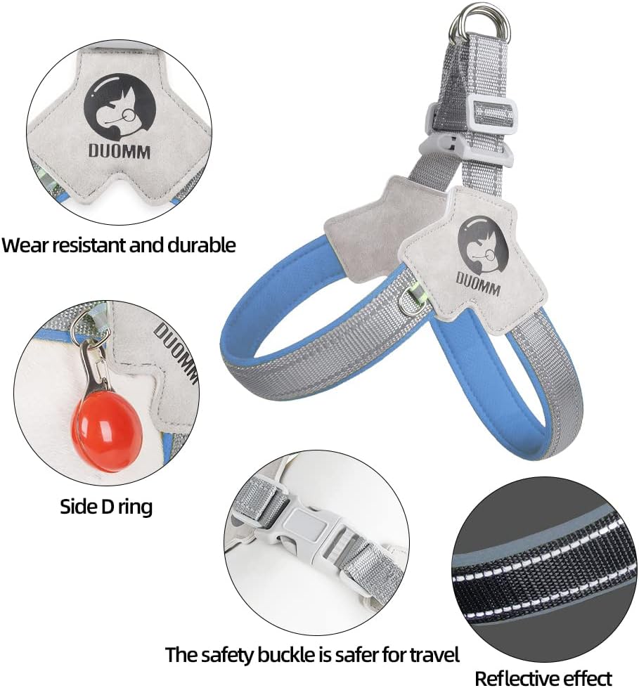 DUOMM – Arnés para perro sin tirones, acolchado de malla reflectante para cachorro, arnés ajustable cómodo y de fácil ajuste, para perros pequeños,