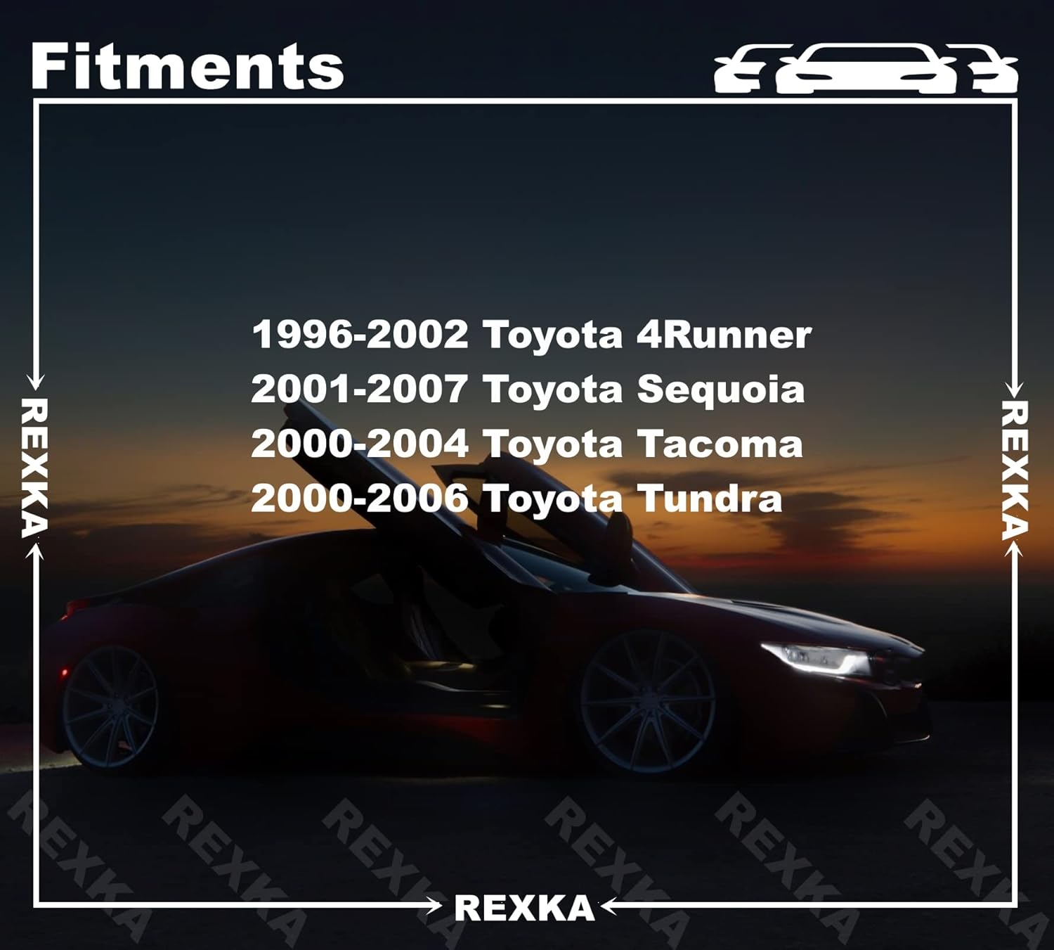 Rexka Juego de 10 clips para guardabarros de rueda para Toyota 90904-67037 y 90904-67036 4Runner Sequoia Tacoma Tundra