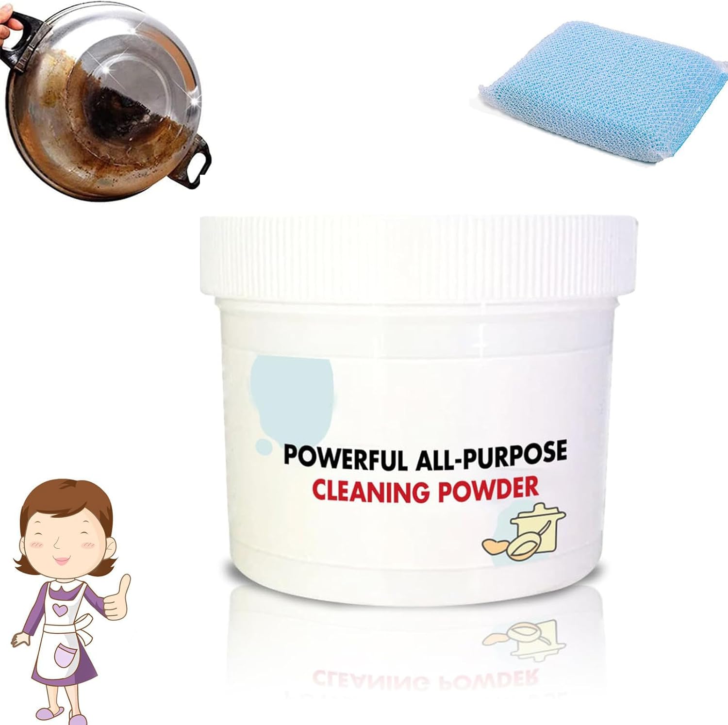 Polvo limpiador Growhabity, limpiador Gumaxx, polvo de limpieza Vrsgs, polvo de limpieza Pousbo, polvo de limpieza multiusos (1 unidad B)