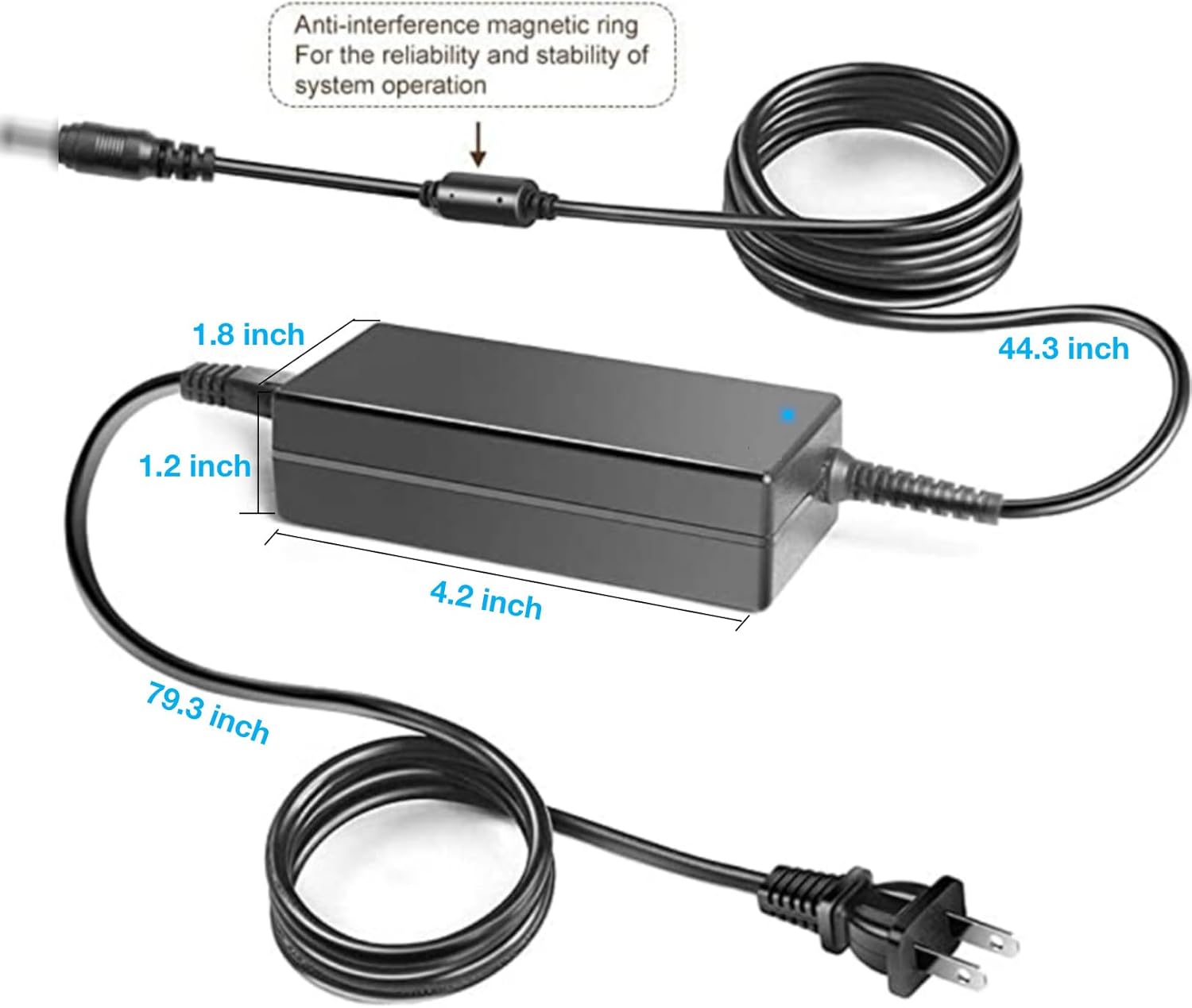 Kircuit Adaptador ACDC compatible con Hiti Digital Prinhome P461 p3801.002 88.p3836.41AT 88.p3836.01AT Impresora fotográfica inalámbrica PN