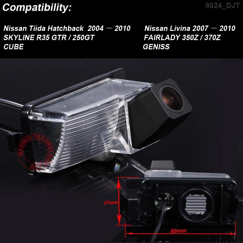 Vehicle Backup Camera 170 Night Vision IP68 Waterproof Design Rear View Parking Camera for Nissan Tiida HatchbackLivinaR35 GTR250GTFairlady