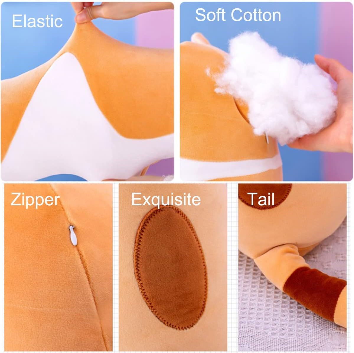 Almohada larga de felpa suave con diseño de gato, almohada suave para abrazar, almohada de animal de peluche para dormir, regalo para niños (43.30