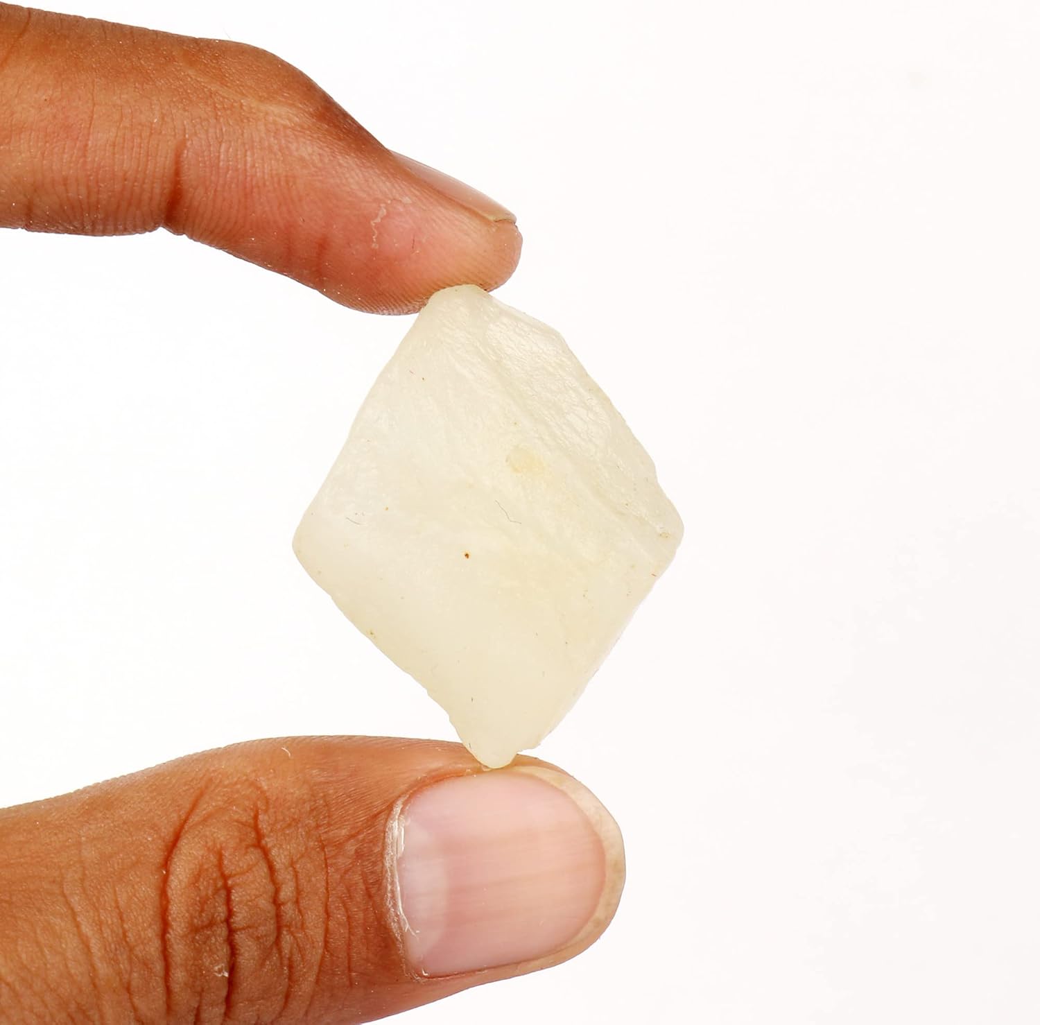 GEMHUB Piedra lunar blanca natural de 59,45 quilates, piedra lunar blanca cruda de color blanco para envolver alambres