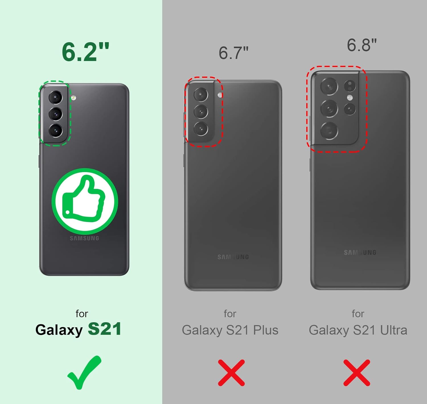 Shields Up Funda tipo cartera para Samsung Galaxy S21, magnética desmontable con tarjetero y correa para la muñeca, cuero vegano Funda protectora