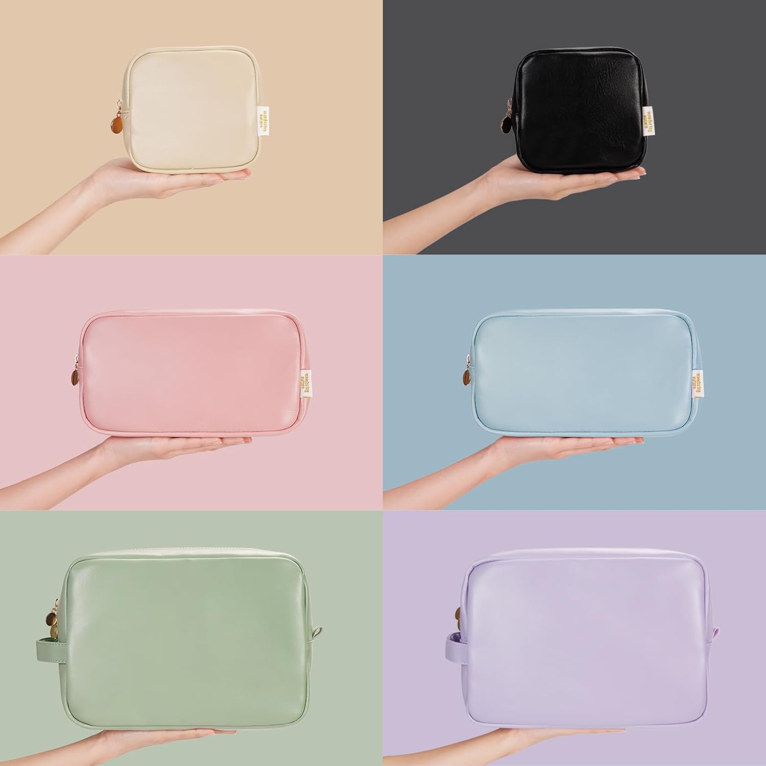 Wandering Nature Bolsa de maquillaje para bolso, bolsas de cosméticos para mujer, organizador de maquillaje, bolsa de viaje con bolsillos