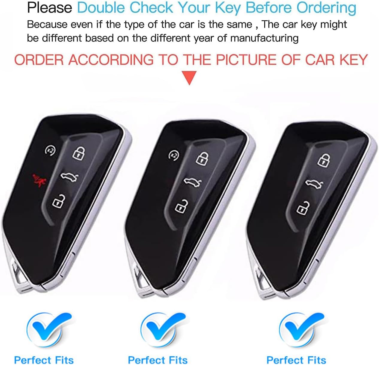 Funda para llavero VW compatible con Volkswagen ID.4 Golf 8 MK8 GTI ID.3 Seat Leon MK4 Skoda Octavia