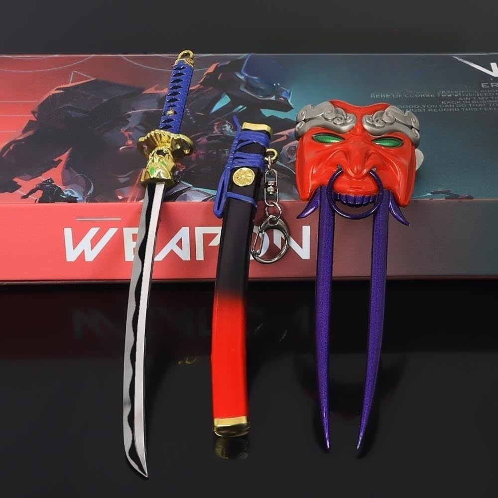 Superbuybox Valorant – Juego de cuchillos para armas de artes marciales, colección de juegos, decoración de escritorio, habitación, mochila,
